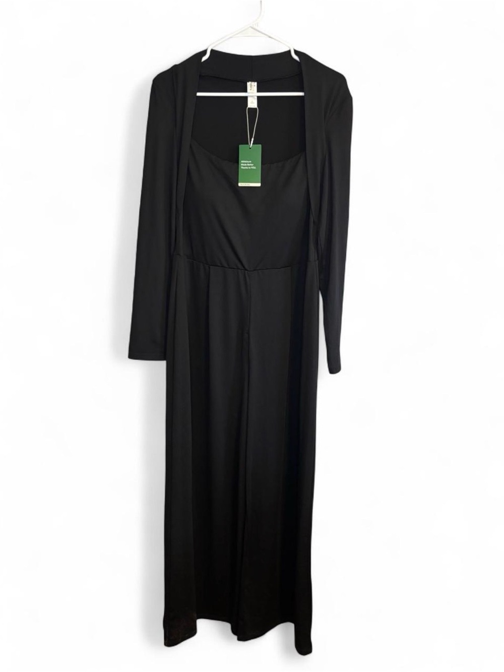 HALARA Black Square-Neck Wide-Leg Jumpsuit - Picture 3 of 6